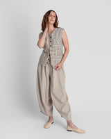 Japan Vest in Vintage Japanese Linen PlaidJapan Vests