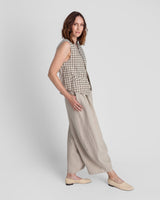 Japan Vest in Vintage Japanese Linen PlaidJapan Vests