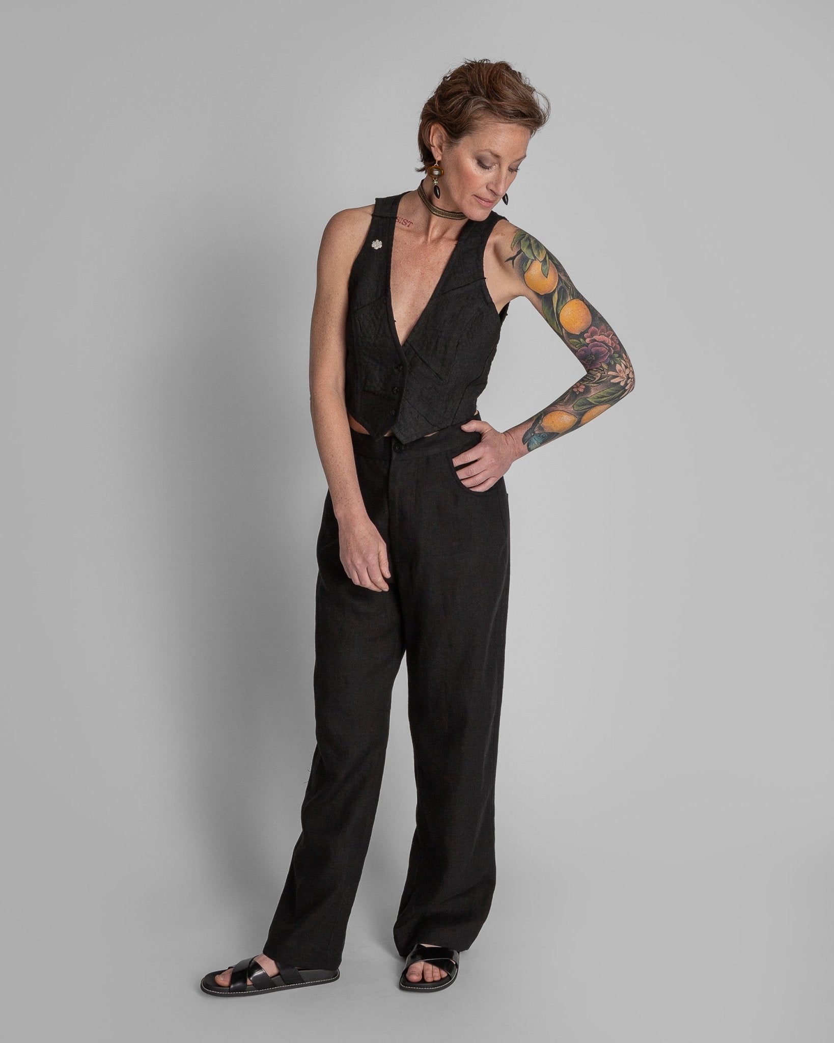 Jean Pant in Black LinenJean Pant
