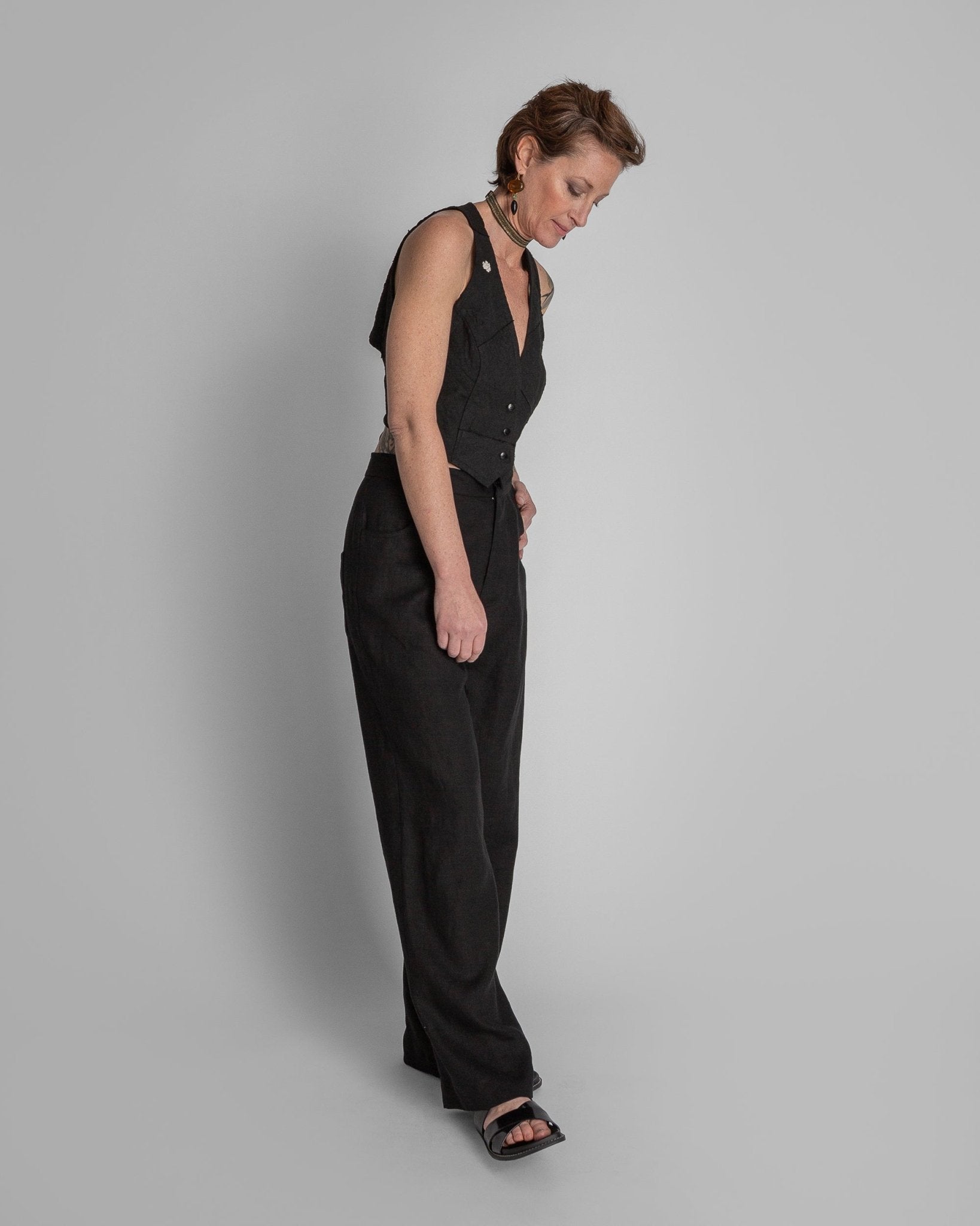 Jean Pant in Black LinenJean Pant