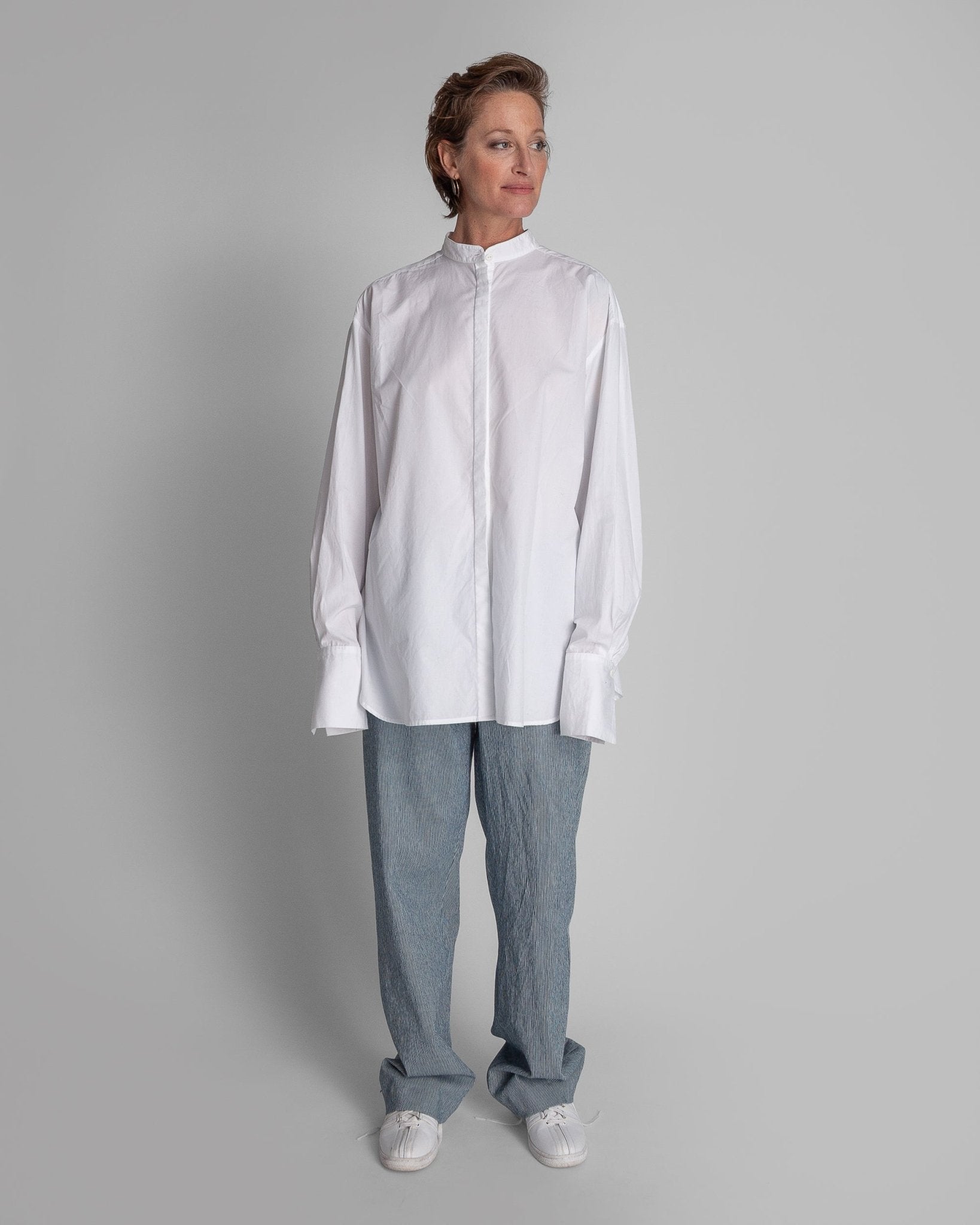 Jean Pant in Blue and White Striped DenimJean Pant