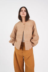 Junichi Jacket in Vintage Japanese Silk Check