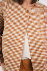 Junichi Jacket in Vintage Japanese Silk Check