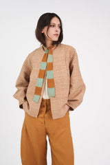 Junichi Jacket in Vintage Japanese Silk Check