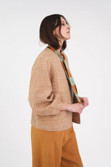 Junichi Jacket in Vintage Japanese Silk Check