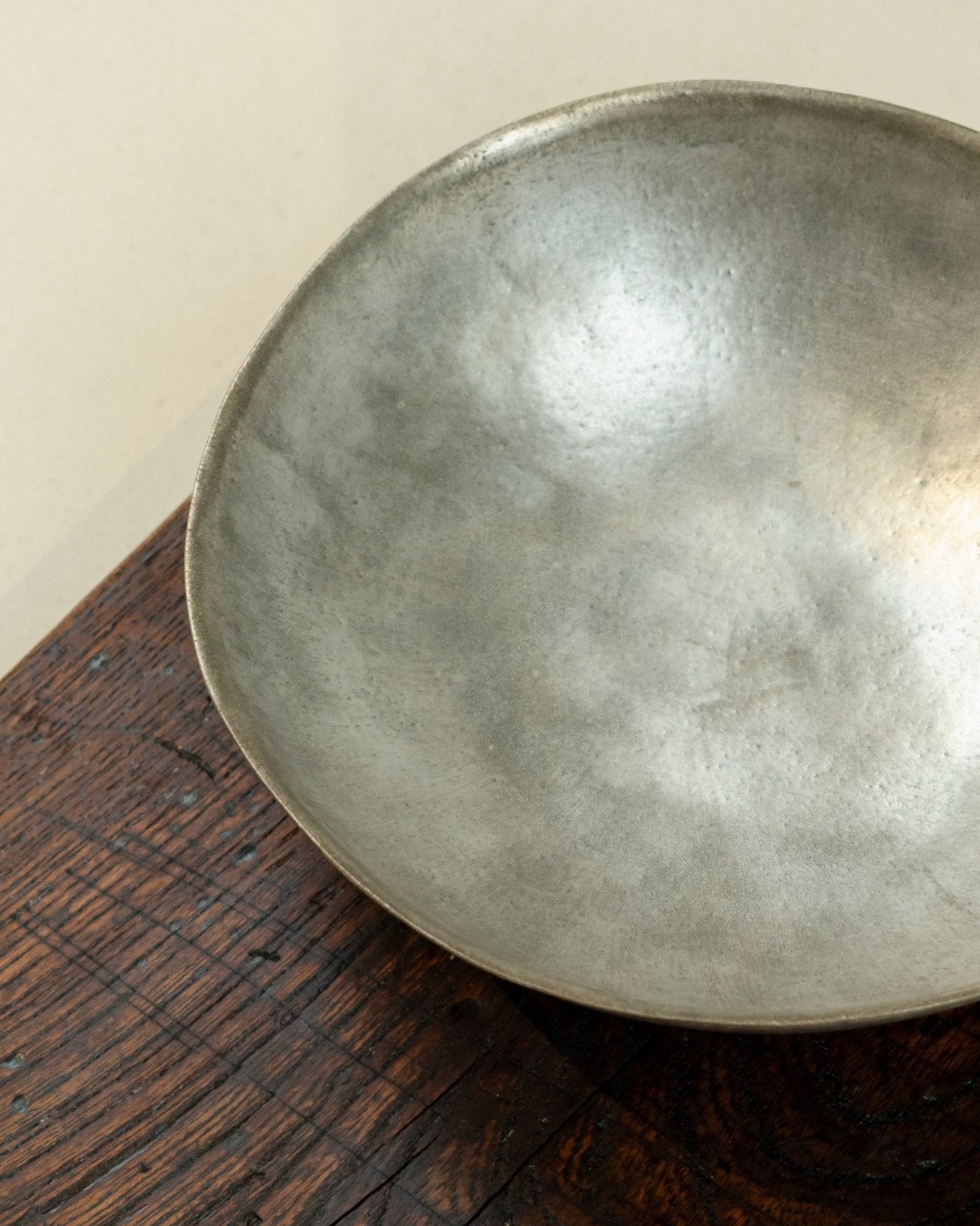 Jurgen Lehl Silver Glazed Porcelain BowlServeware