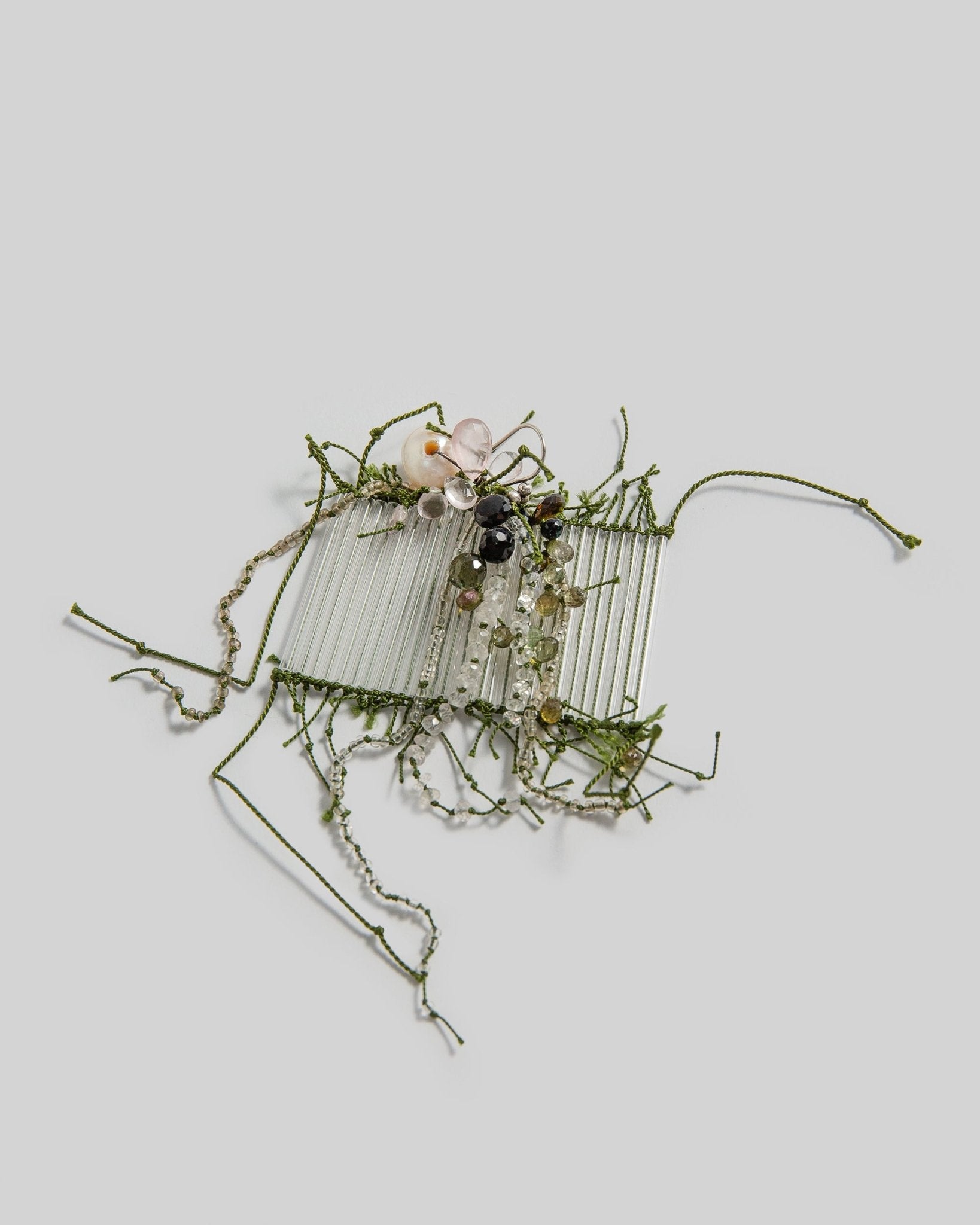 Kaname Glass and Crystal Earrings with PearlsDangle Earrings