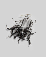 Kaname Glass Earrings with Black JewelsDangle Earrings