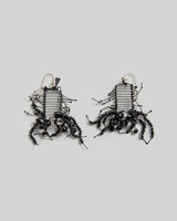 Kaname Glass Earrings with Black JewelsDangle Earrings