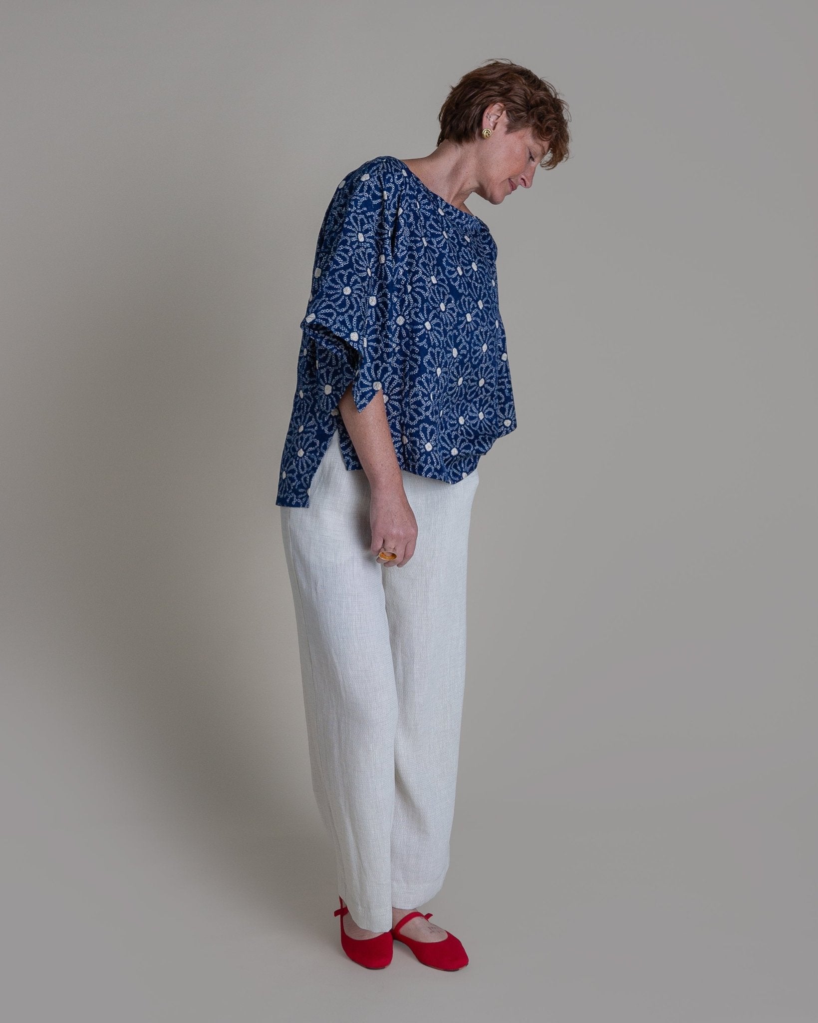 Kimono Tee in Vintage Japanese Silk Tie DyeKimono Tees