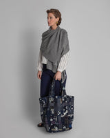 Large Tote in Raw - Pieced Vintage Japanese Indigo Cotton ScrapsTotes