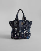Large Tote in Raw - Pieced Vintage Japanese Indigo Cotton ScrapsTotes