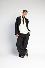 Long Bias Jacket in Italian Linen