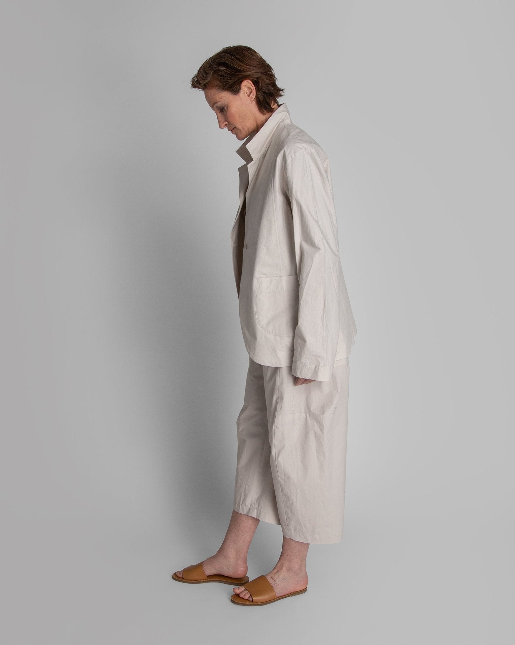 Long Dove Poplin Slouchy Christina JacketChristina Jackets