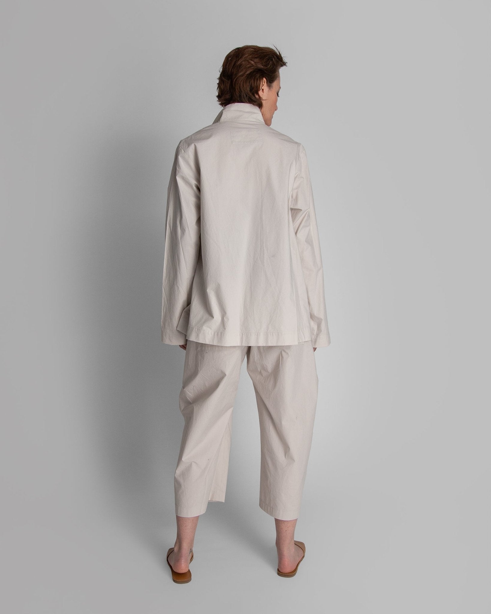 Long Dove Poplin Slouchy Christina JacketChristina Jackets