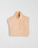 Long Shibori Shirt in Orange Japanese LinenShibori Shirt