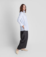 Long Shibori Shirt in Pale Blue Japanese LinenShibori Shirt