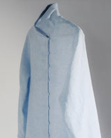 Long Shibori Shirt in Pale Blue Japanese LinenShibori Shirt