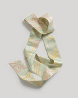 Long Wide Ribbon Tie in Vintage Japanese Ivory Shibori and Damask No.93Ribbons