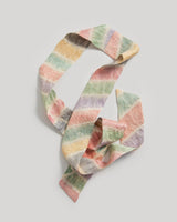 Long Wide Ribbon Tie in Vintage Japanese Sherbet Damask Tie Dye No.102Ribbons