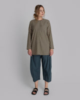 Lotus Shell in Vintage Checkered Japanese Silk