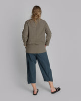 Lotus Shell in Vintage Checkered Japanese Silk