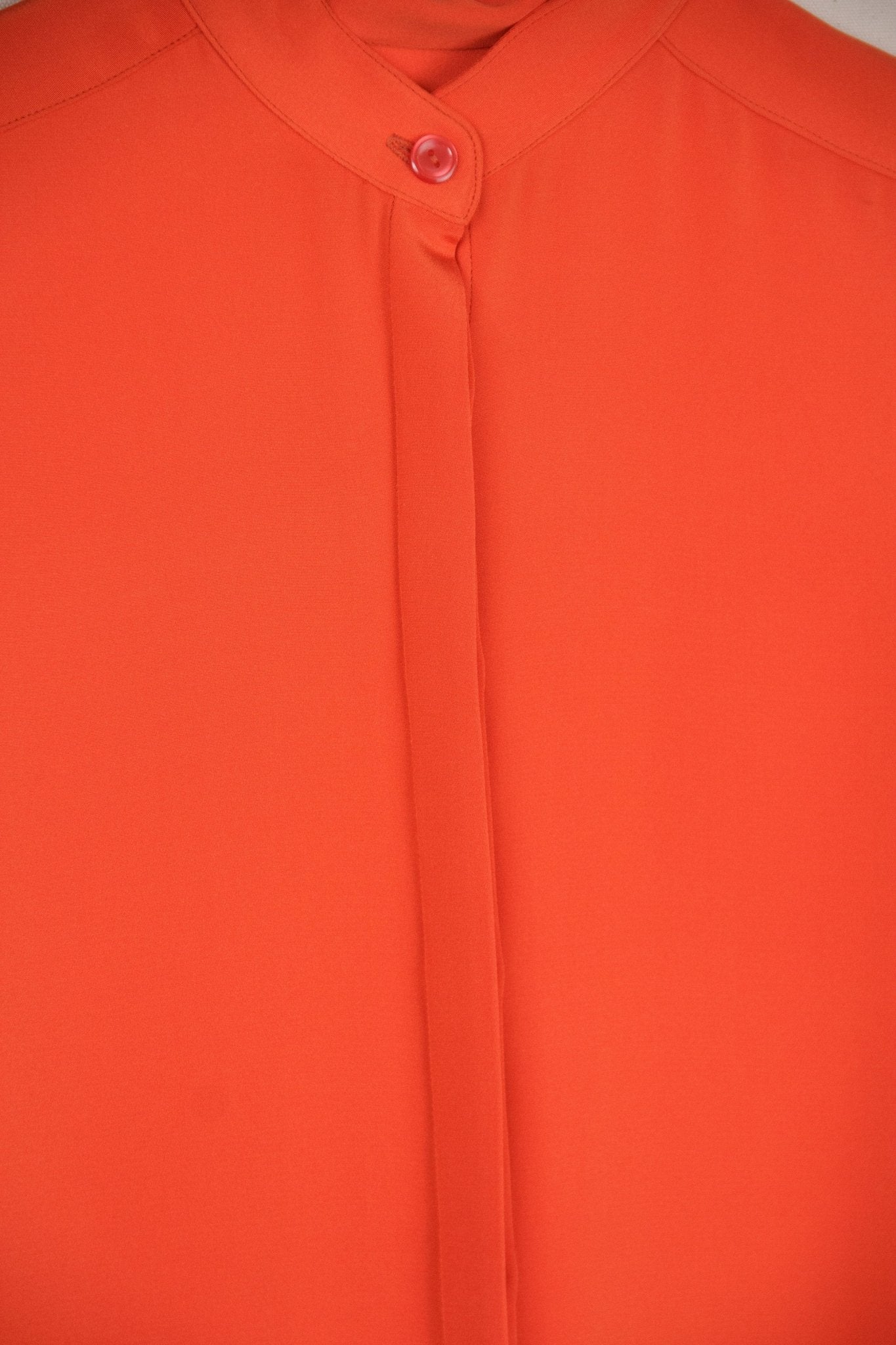 Madison Shirt in Orange Silk Crepe