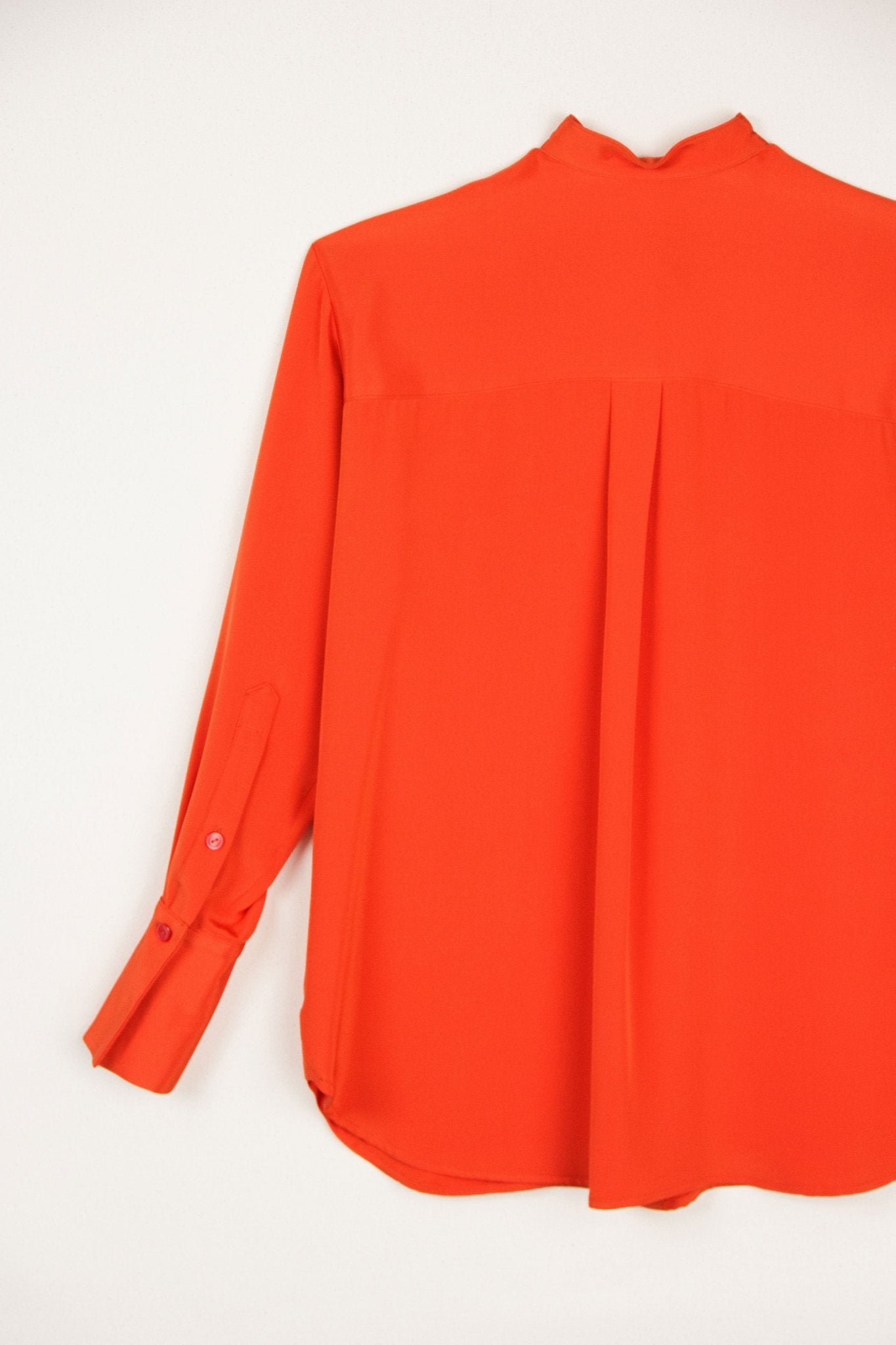 Madison Shirt in Orange Silk Crepe