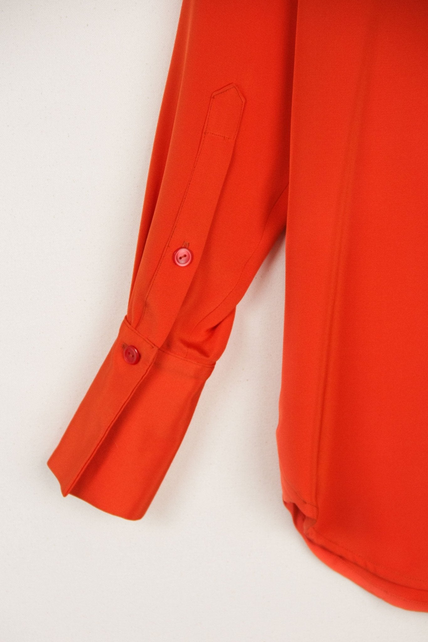 Madison Shirt in Orange Silk Crepe