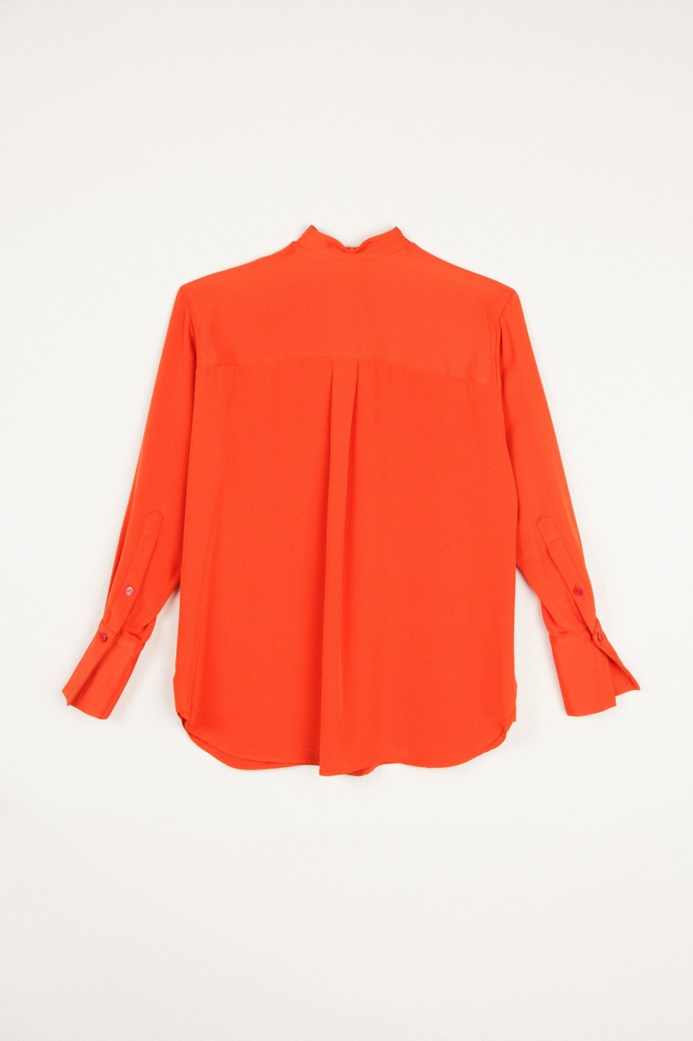 Madison Shirt in Orange Silk Crepe