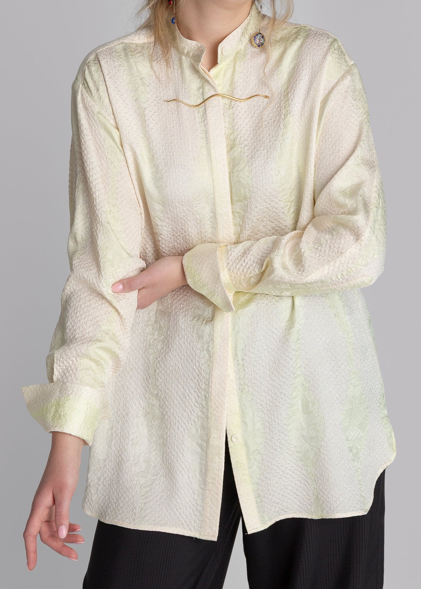 Madison Shirt in Vintage Japanese Silk Tie Dye