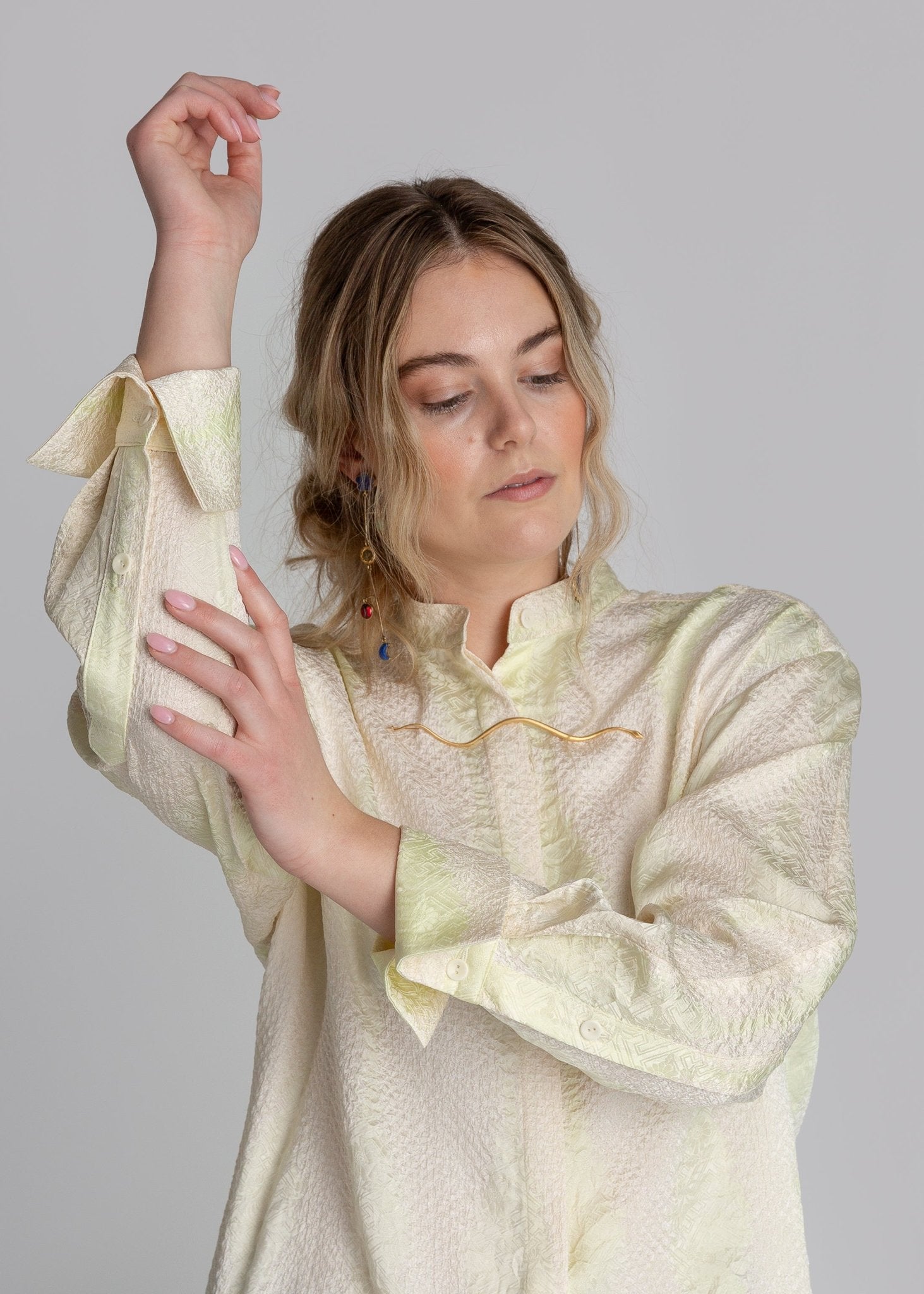 Madison Shirt in Vintage Japanese Silk Tie Dye