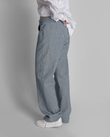 Jean Pant in Blue and White Striped Denim