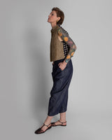 Mandarin Vest in Two Vintage Japanese LinensMandarin