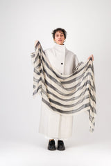 Marin Cashmere Stole in Black StripesScarves