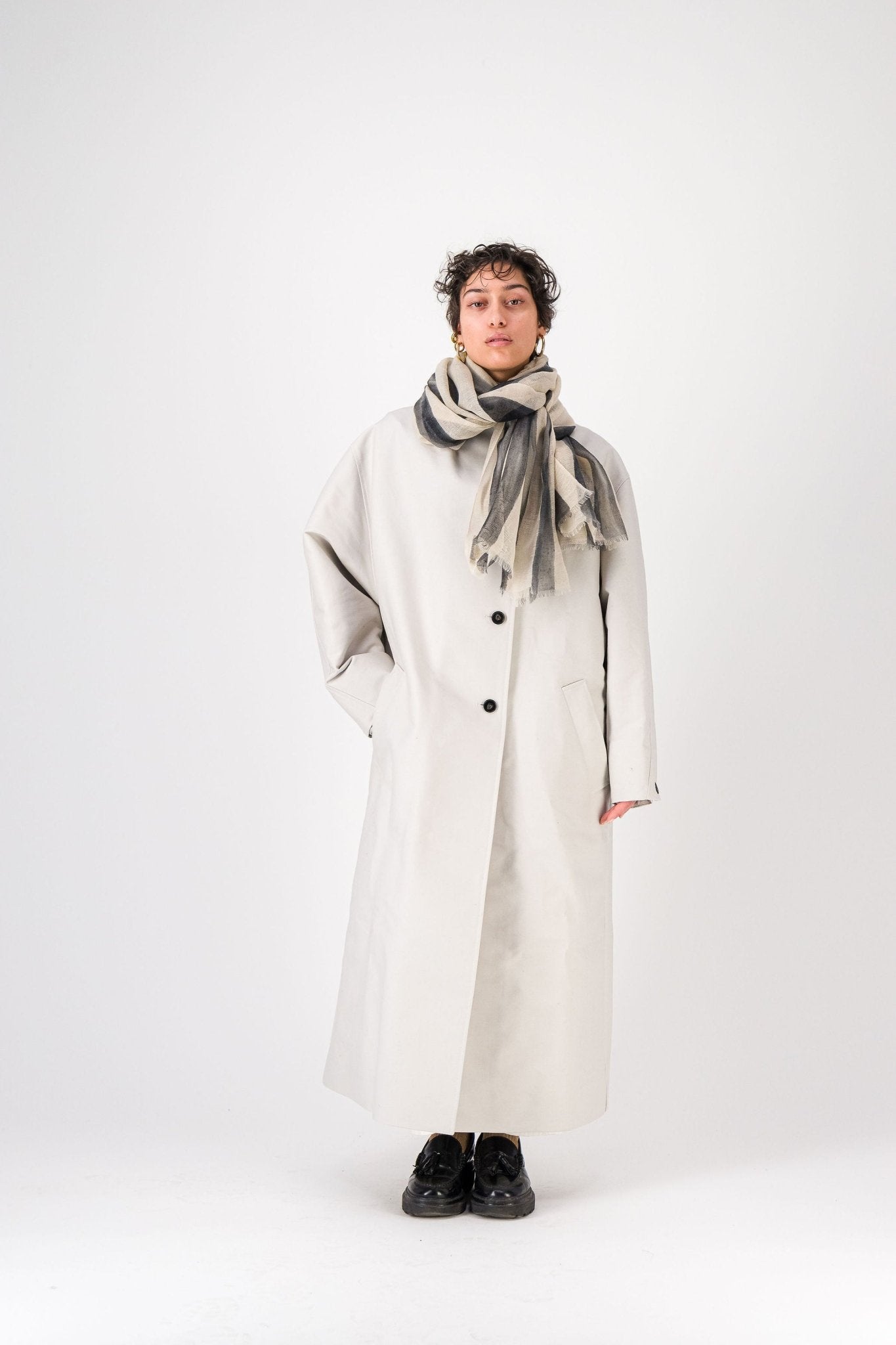 Marin Cashmere Stole in Black StripesScarves
