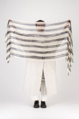 Marin Cashmere Stole in Black StripesScarves