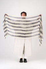Marin Cashmere Stole in Black StripesScarves