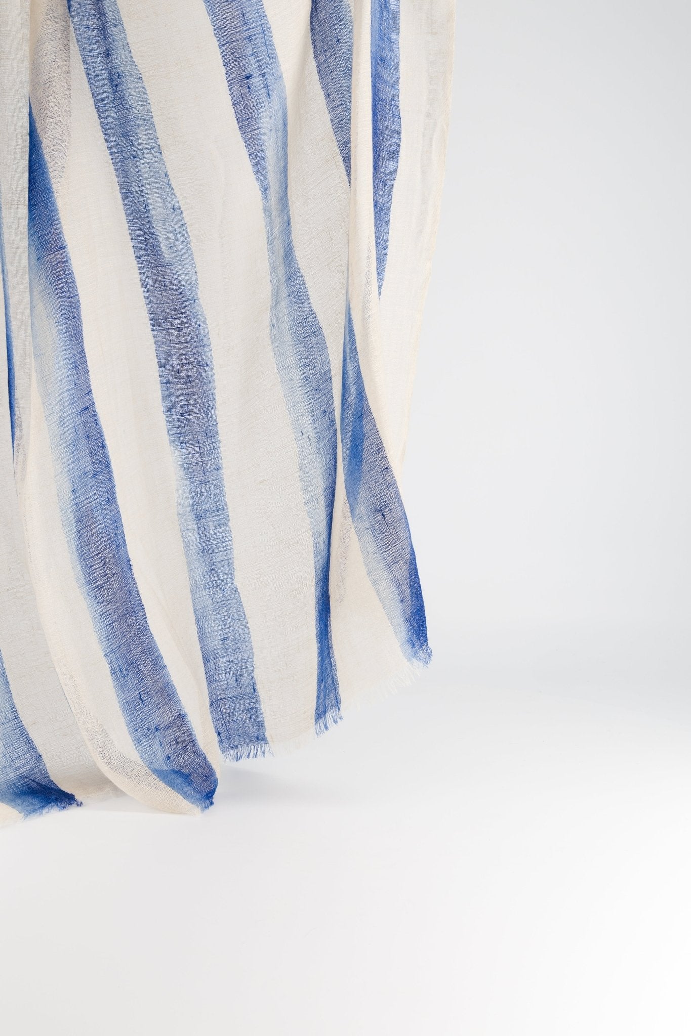 Marin Cashmere Stole in Blue StripesScarves