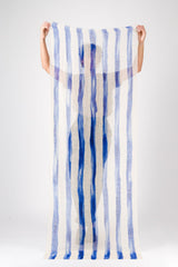 Marin Cashmere Stole in Blue StripesScarves