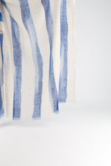 Marin Cashmere Stole in Blue StripesScarves