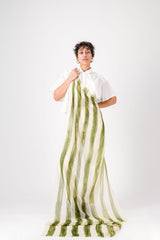Marin Cashmere Stole in Olive StripesScarves