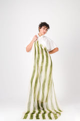 Marin Cashmere Stole in Olive StripesScarves