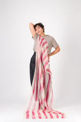 Marin Cashmere Stole in Pink StripesScarves