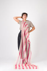 Marin Cashmere Stole in Pink StripesScarves