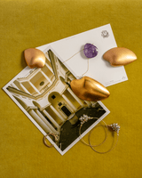 Medium Clam Brooch in Rose Gold PlateBrooches