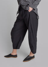 Black Poplin Paris Pant