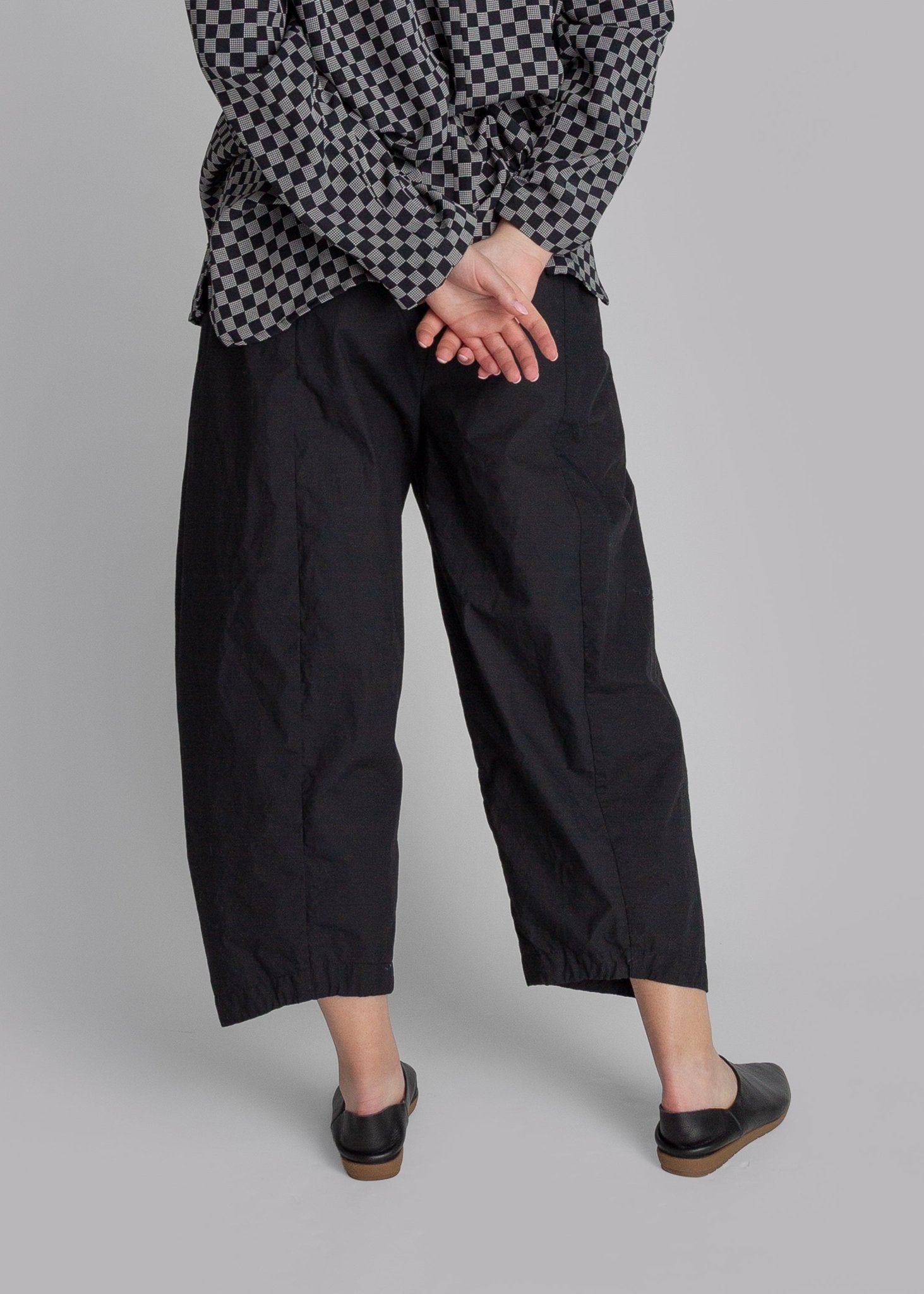 Black Poplin Paris Pant