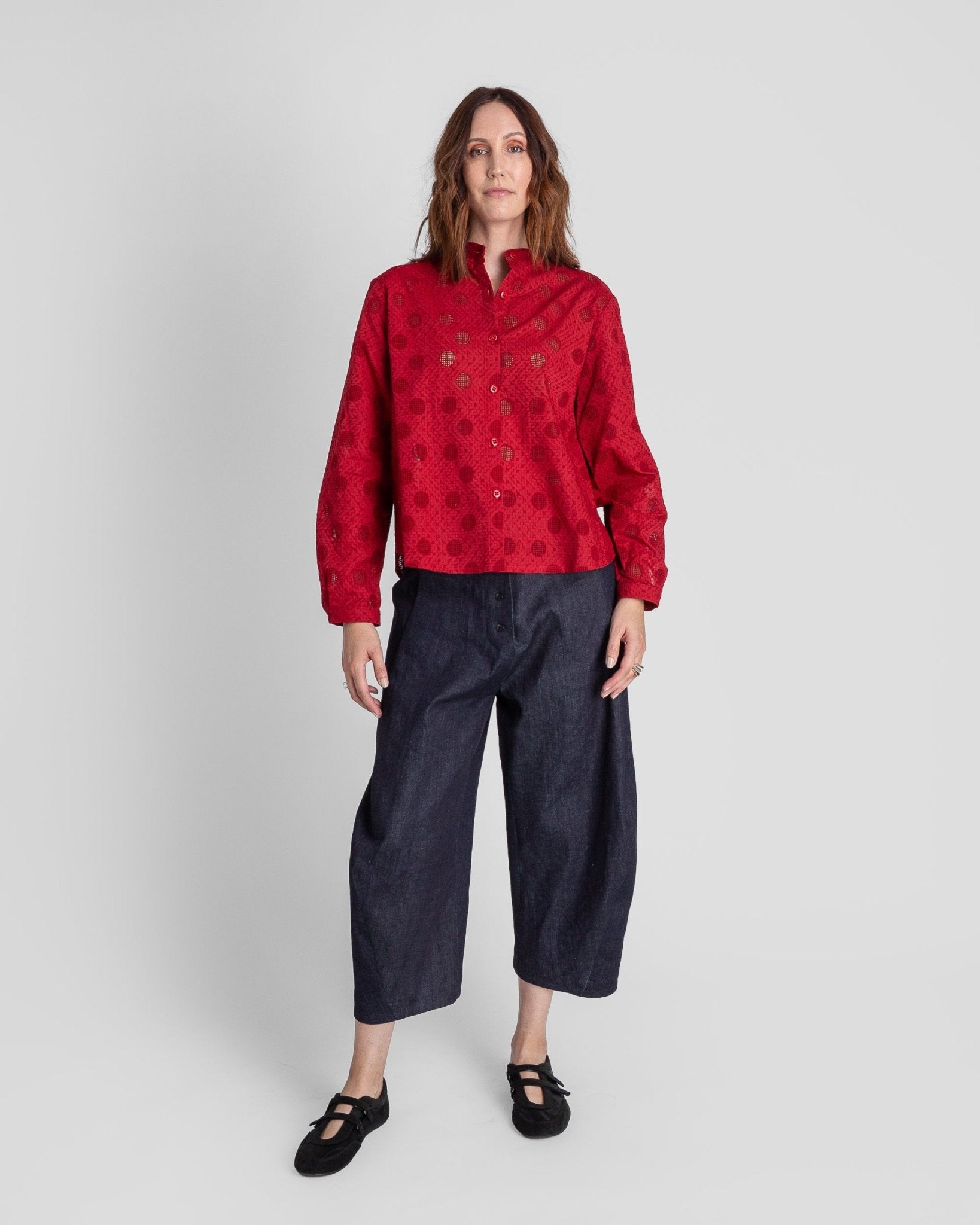 Mini Shirt in Nuno Red CottonMini Shirts