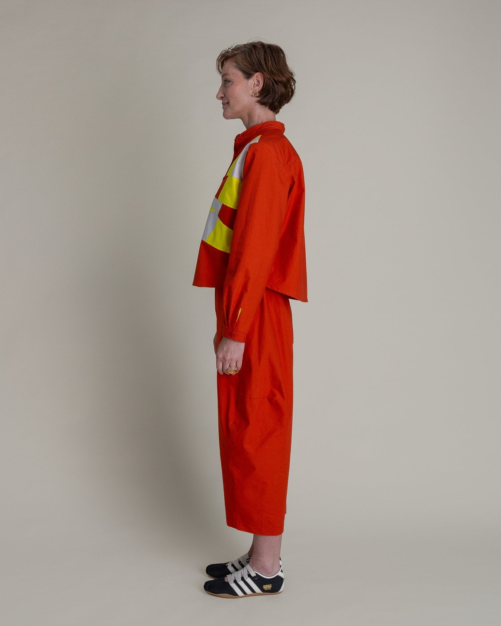 Mini Shirt in Persimmon Pieced Cotton PoplinMini Shirts